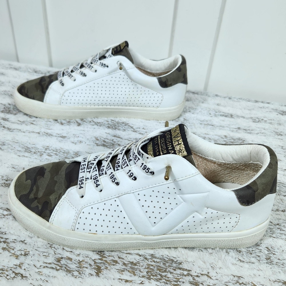 Vintage Havana "Kiki" White Camouflage Low Top Sneakers Shoes | Women's Size 7.5 - Picture 8 of 12